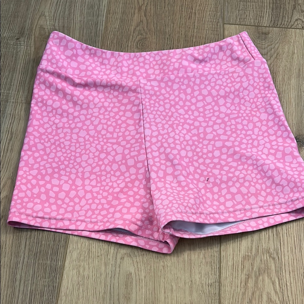 Bloch Pink Bike Shorts with Playful Speckled Design